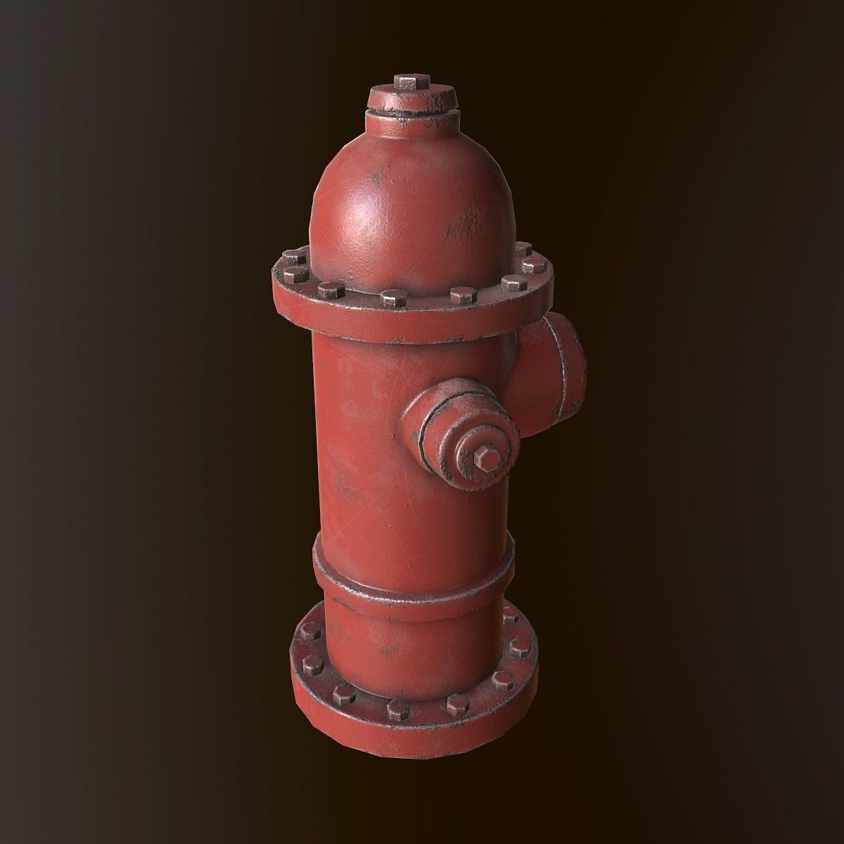 Fire Hydrant - PBR Game Ready Low-poly 3D model_8