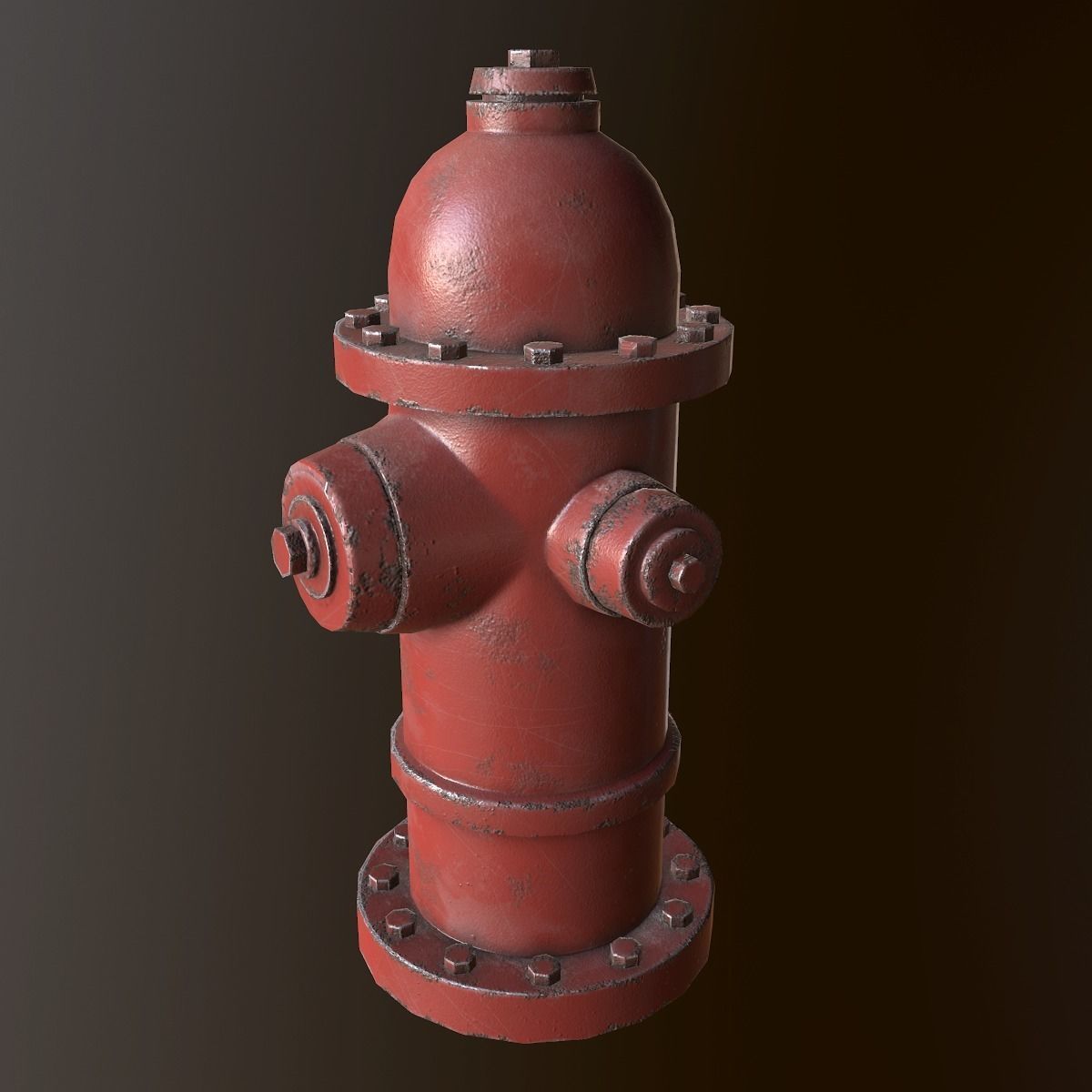 Fire Hydrant - PBR Game Ready Low-poly 3D model_1
