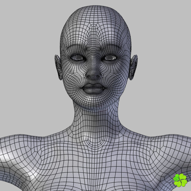 3D model Female character low poly Ada evening VR / AR / low-poly ...