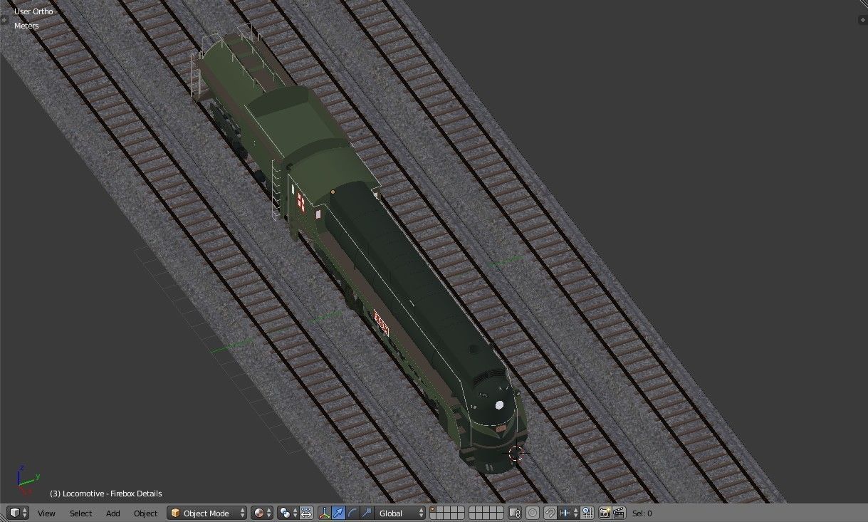 Streamlined Steam Locomotive and Tender - Vintage Train 3D model | CGTrader