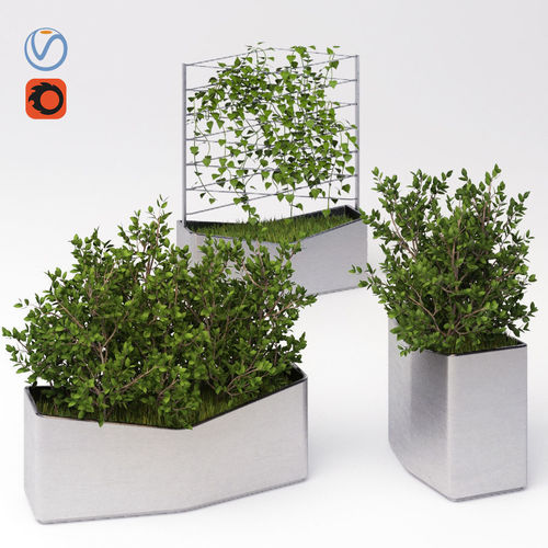 A set of elements of  landscaping 4 3D model