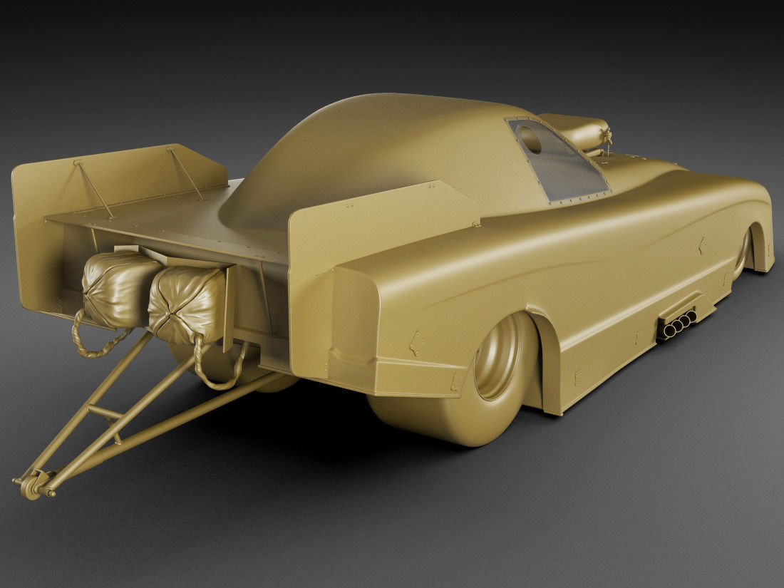Dragster NHRA FunnyCar 3D model_22