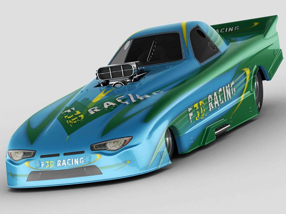 Dragster NHRA FunnyCar 3D model_1