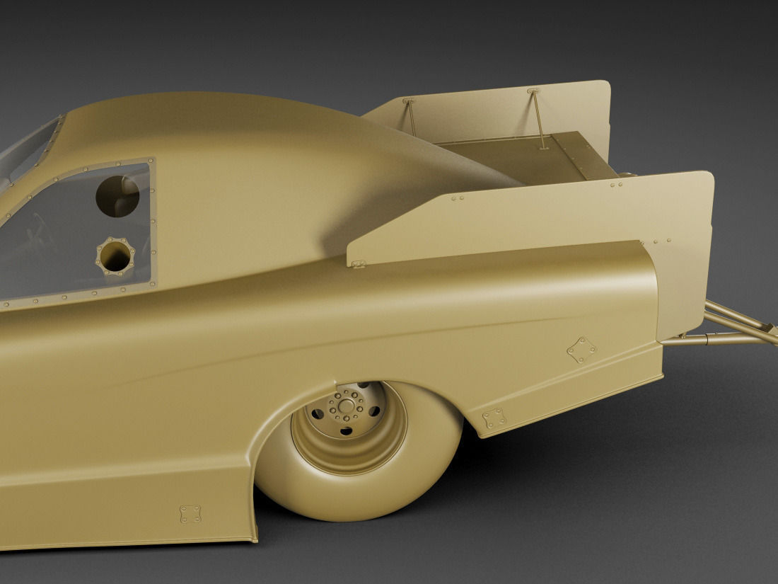 Dragster NHRA FunnyCar 3D model_24