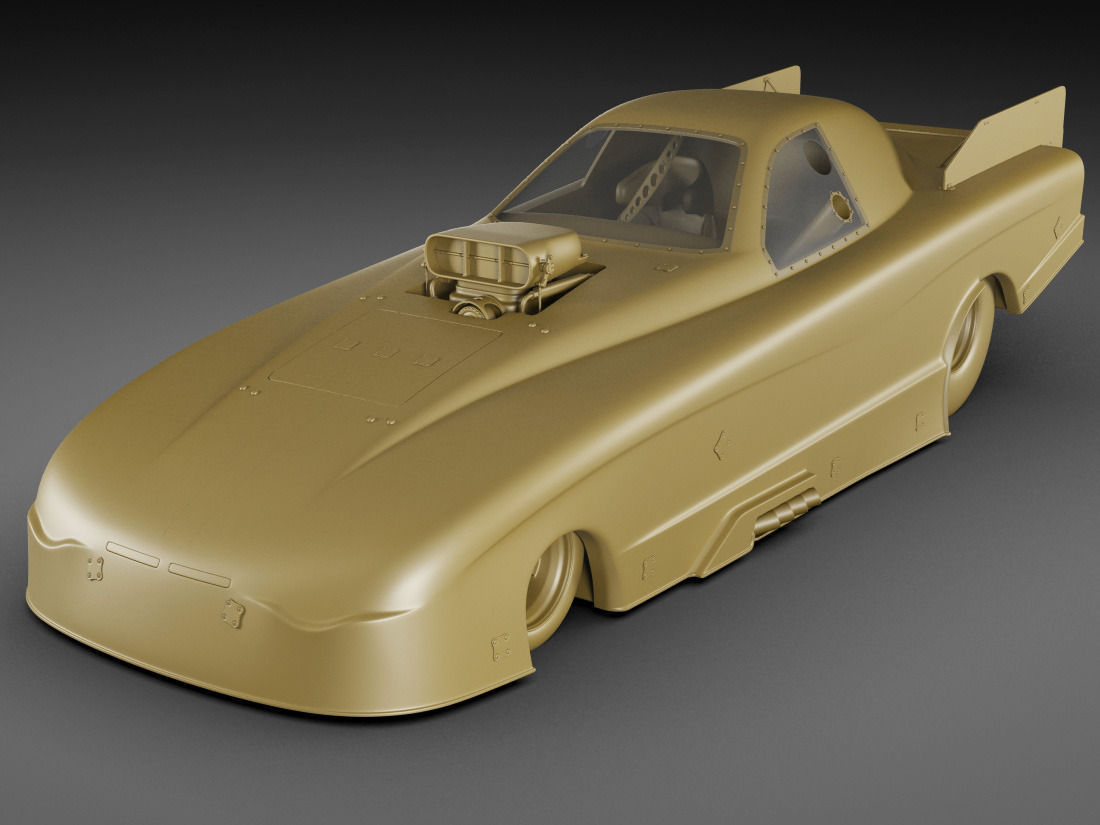 Dragster NHRA FunnyCar 3D model_20
