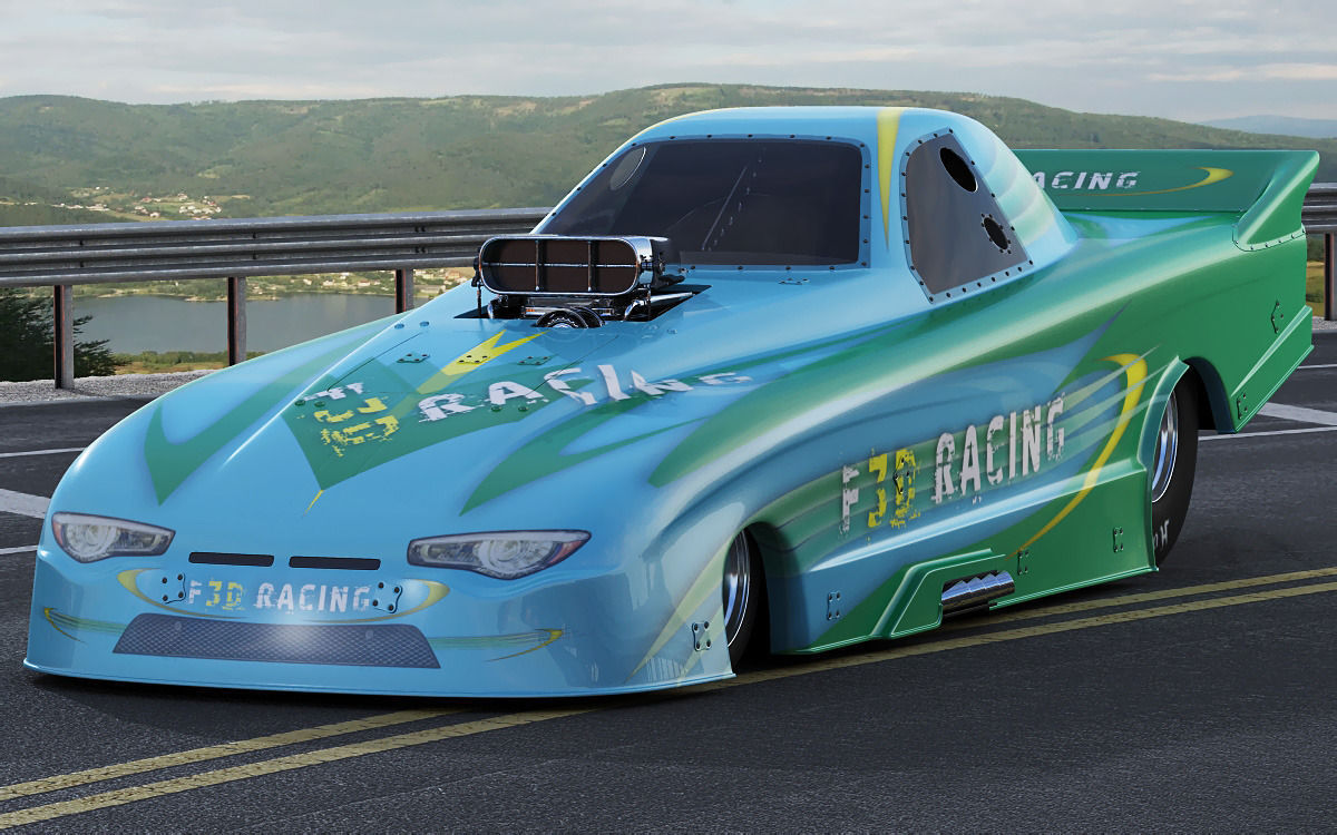 Dragster NHRA FunnyCar 3D model_17