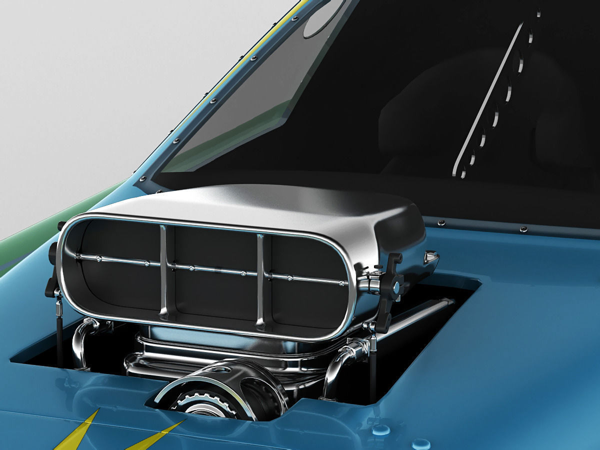 Dragster NHRA FunnyCar 3D model_10