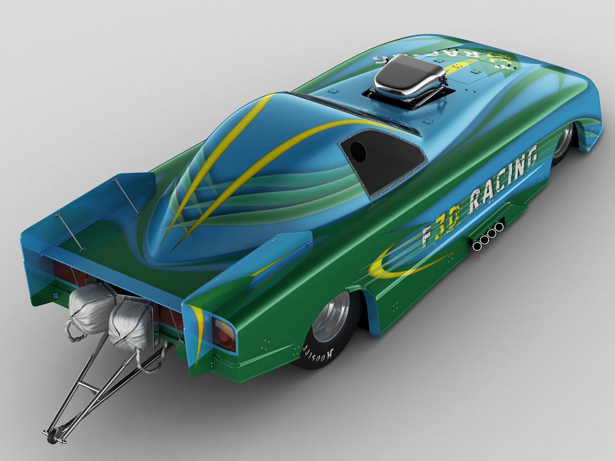 Dragster NHRA FunnyCar 3D model_14