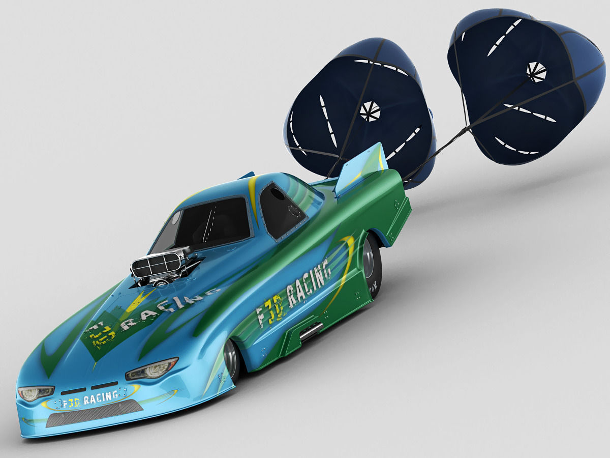 Dragster NHRA FunnyCar 3D model_5