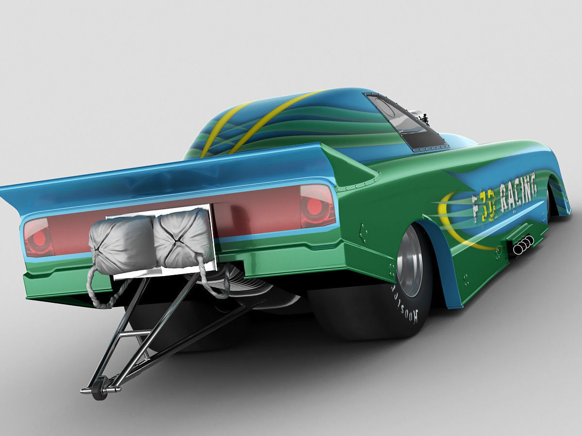 Dragster NHRA FunnyCar 3D model_3