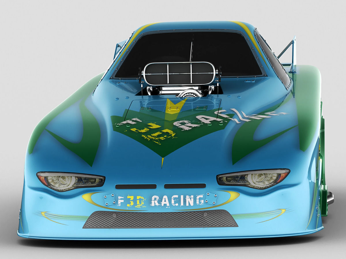 Dragster NHRA FunnyCar 3D model_15