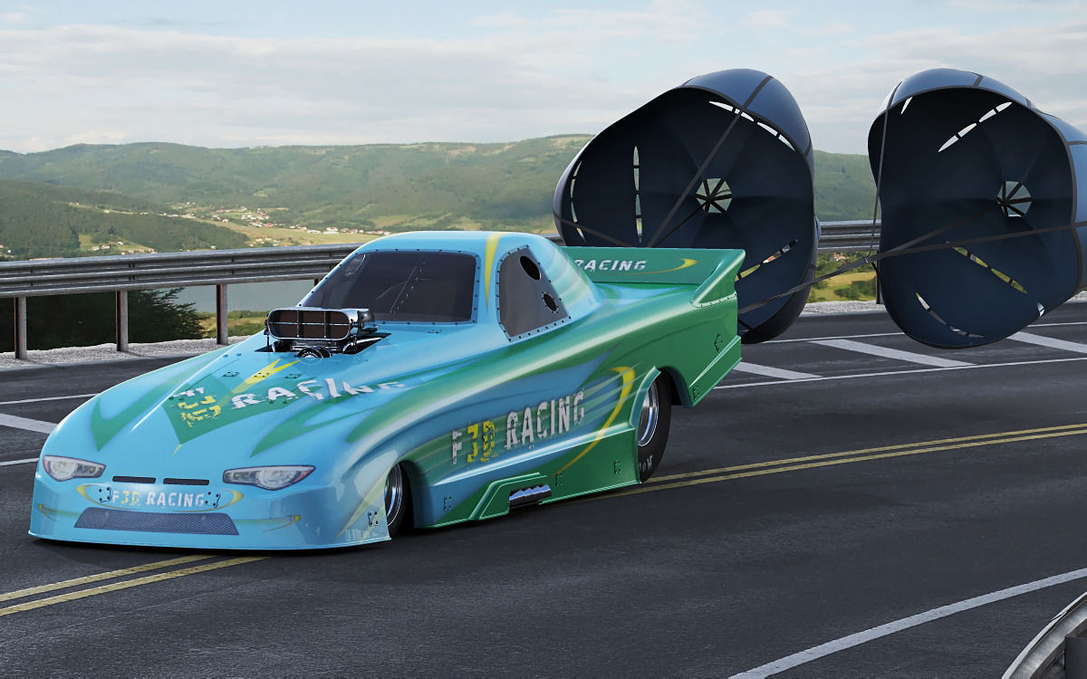 Dragster NHRA FunnyCar 3D model_18