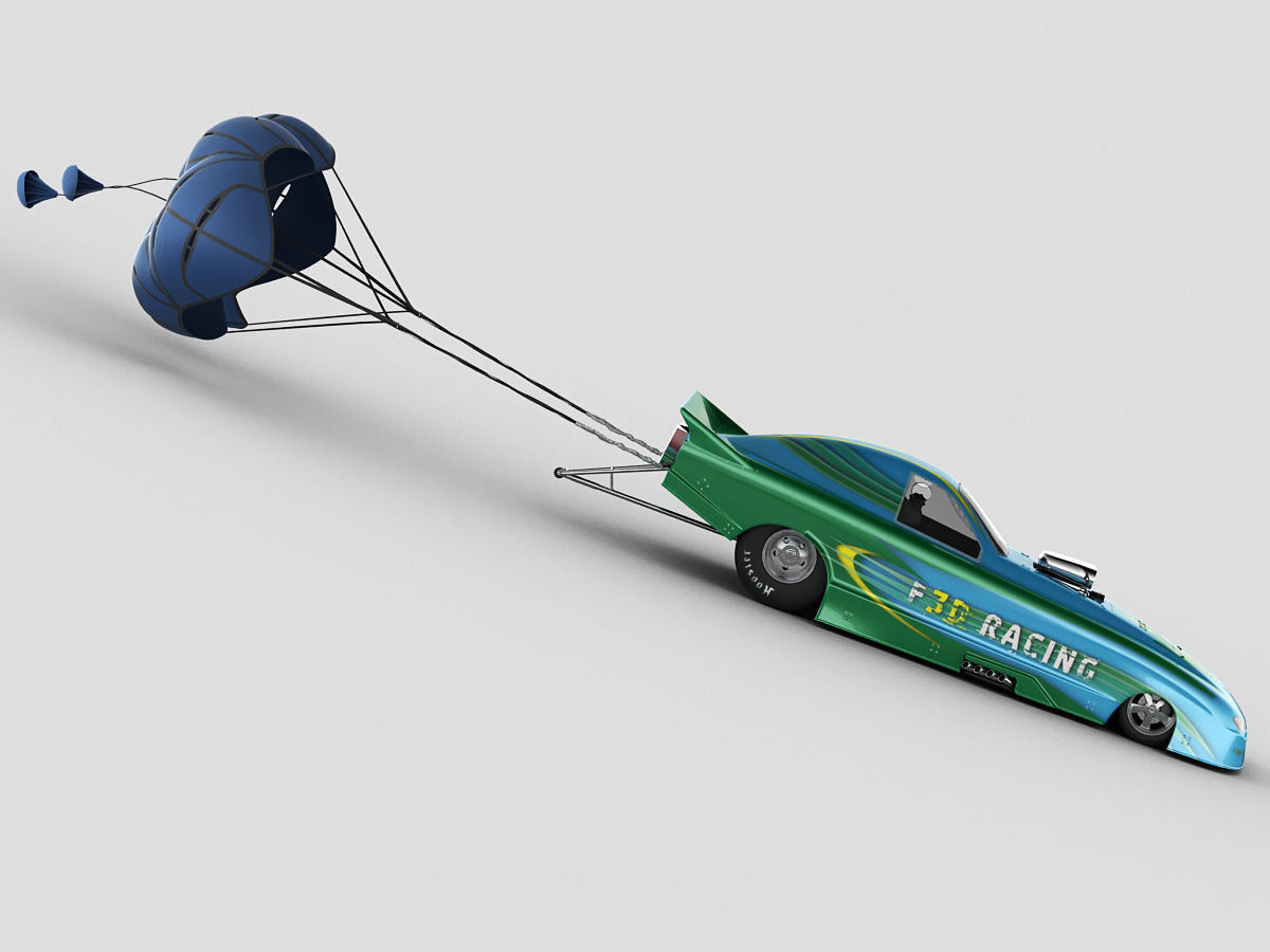 Dragster NHRA FunnyCar 3D model_7