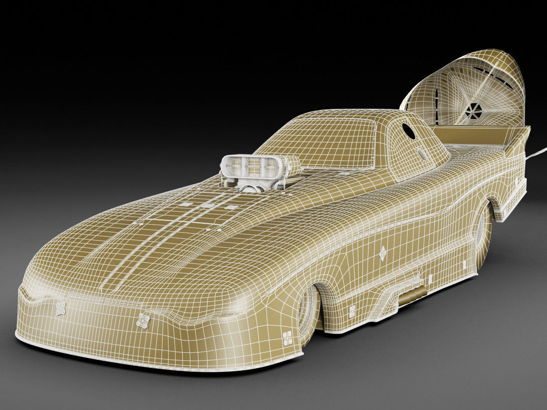 Dragster NHRA FunnyCar 3D model_28
