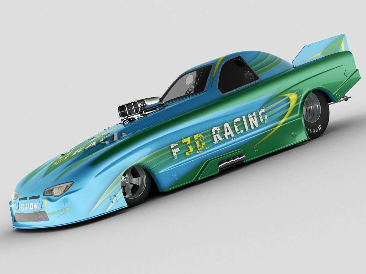 Dragster NHRA FunnyCar 3D model_8