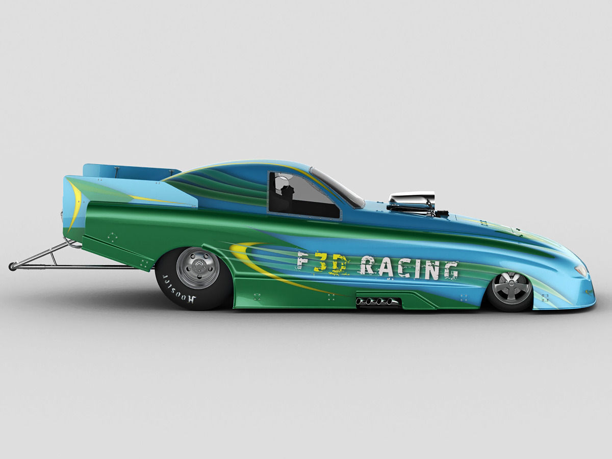 Dragster NHRA FunnyCar 3D model_4
