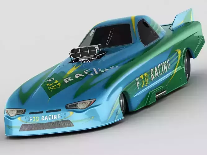 Dragster NHRA FunnyCar 3D model