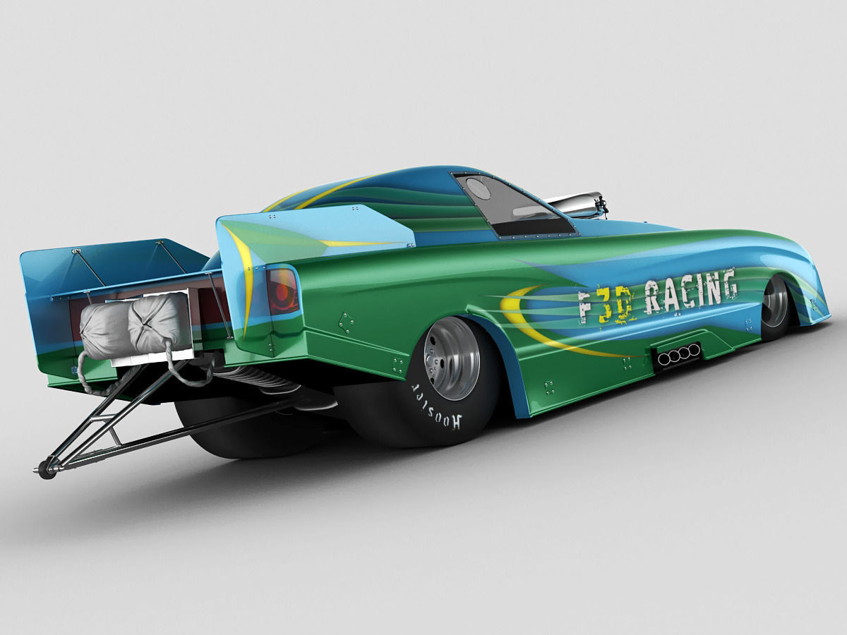 Dragster NHRA FunnyCar 3D model_12
