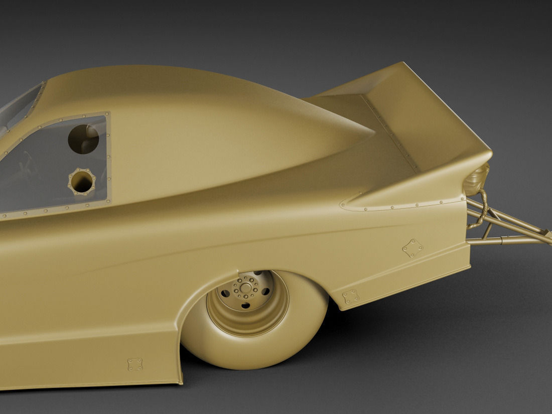 Dragster NHRA FunnyCar 3D model_25