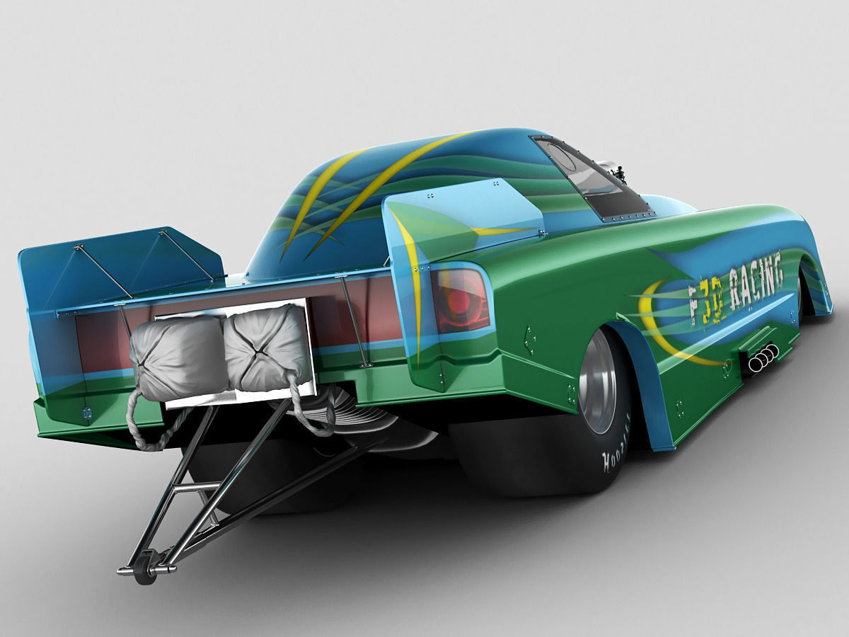 Dragster NHRA FunnyCar 3D model_2