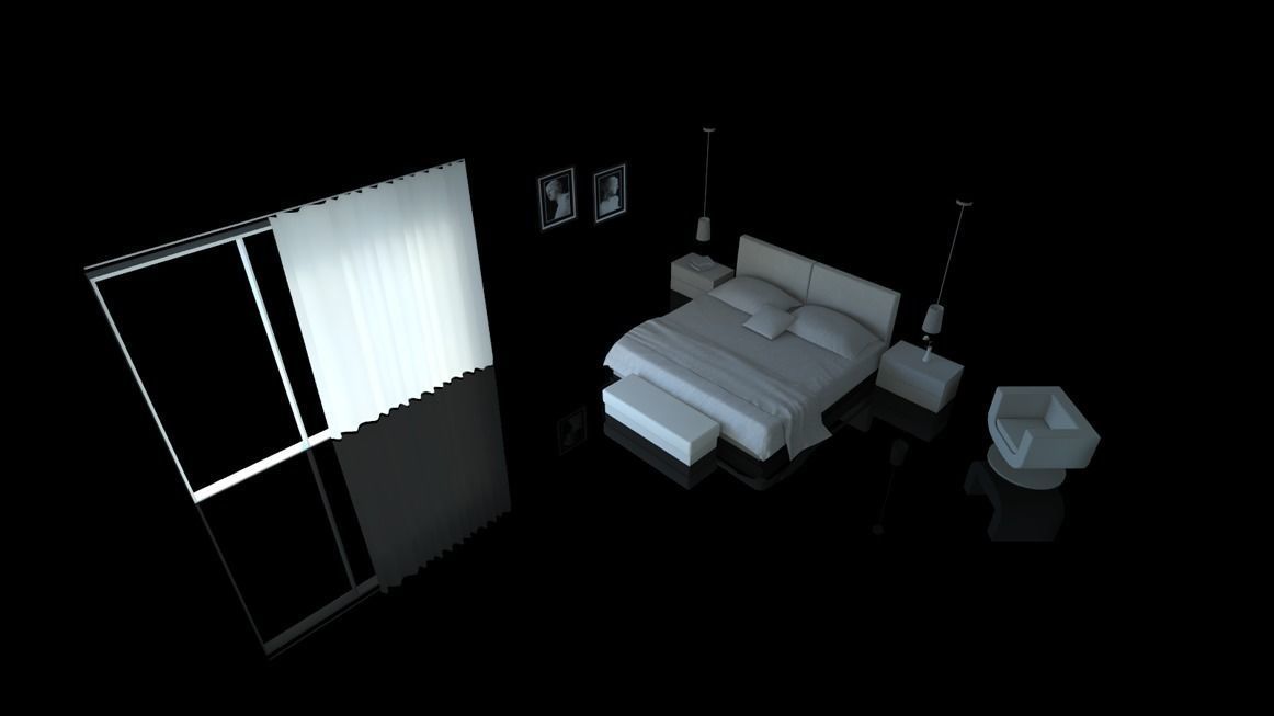 Modern loft full pack Low-poly 3D model_81