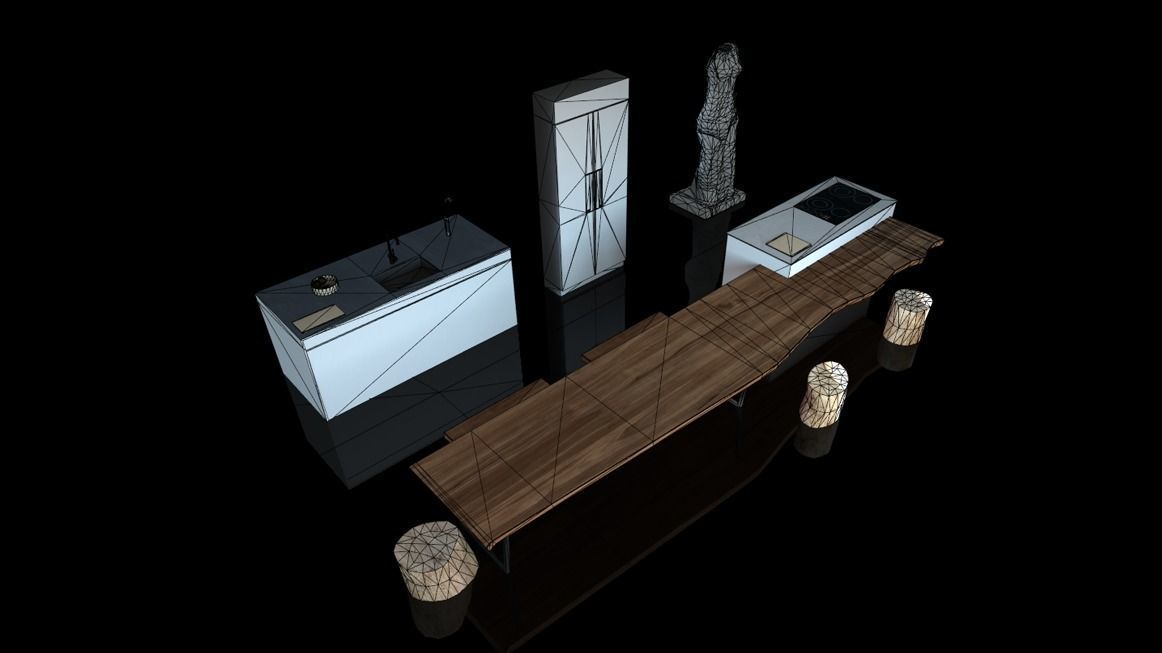 Modern loft full pack Low-poly 3D model_37