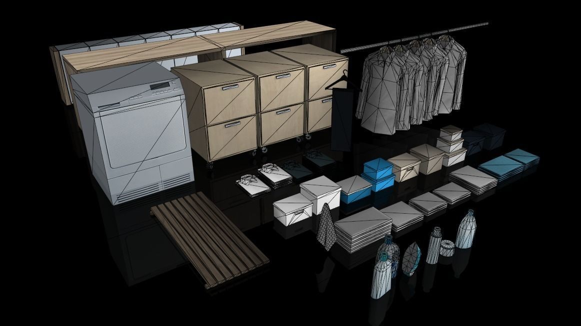 Modern loft full pack Low-poly 3D model_24