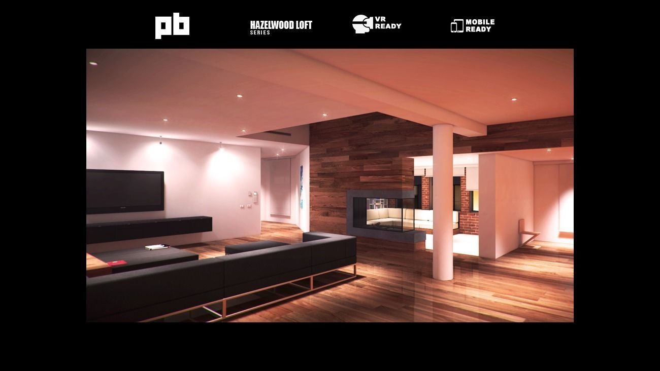 Modern loft full pack Low-poly 3D model_0