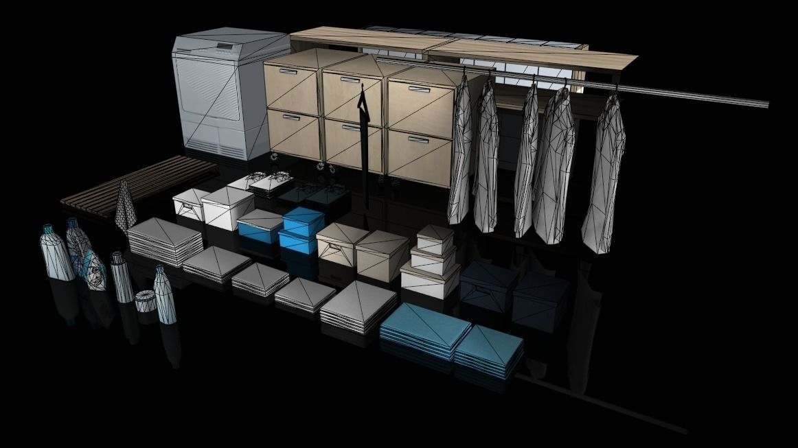 Modern loft full pack Low-poly 3D model_105