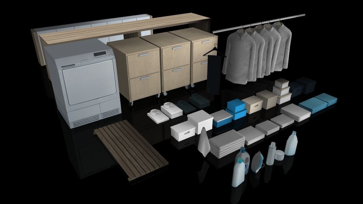 Modern loft full pack Low-poly 3D model_23