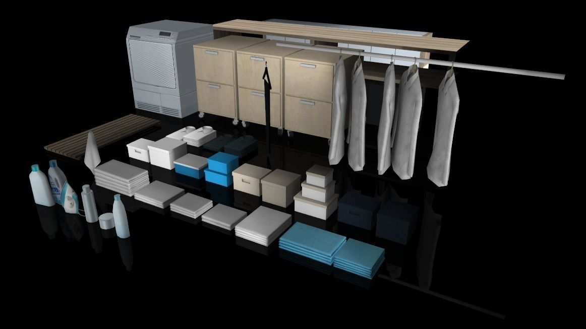 Modern loft full pack Low-poly 3D model_104