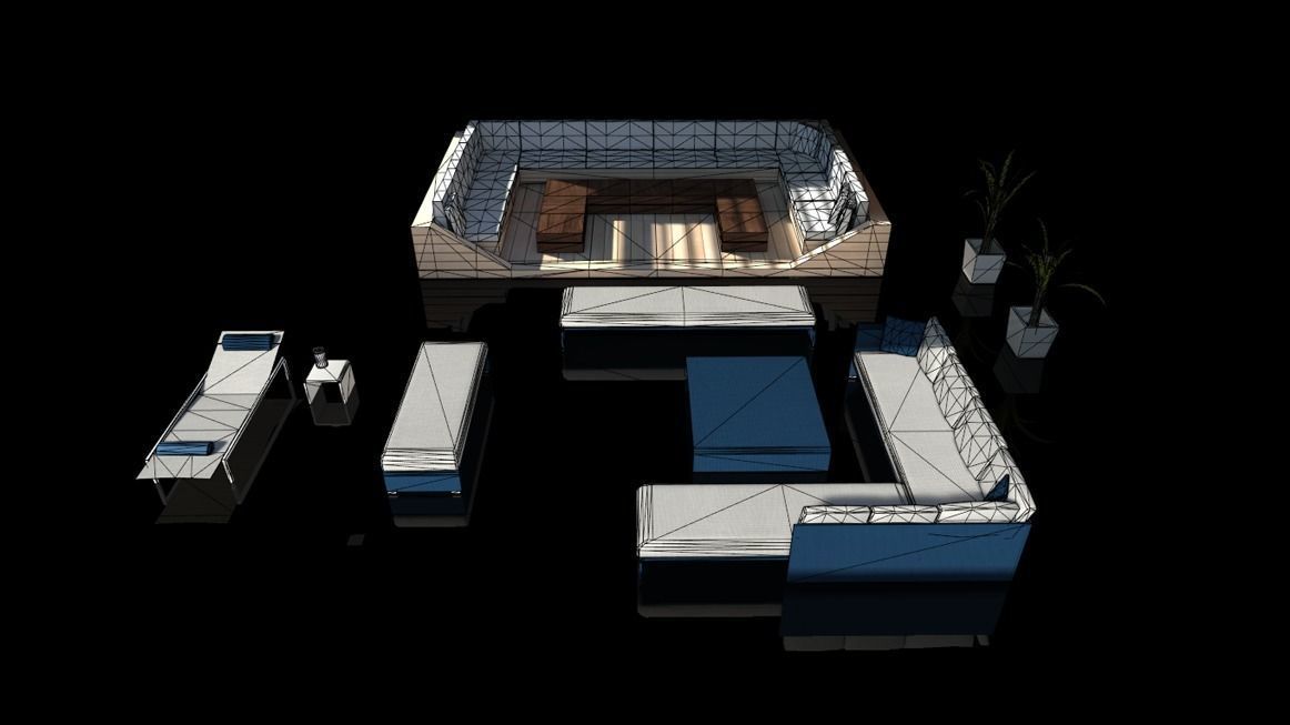 Modern loft full pack Low-poly 3D model_232