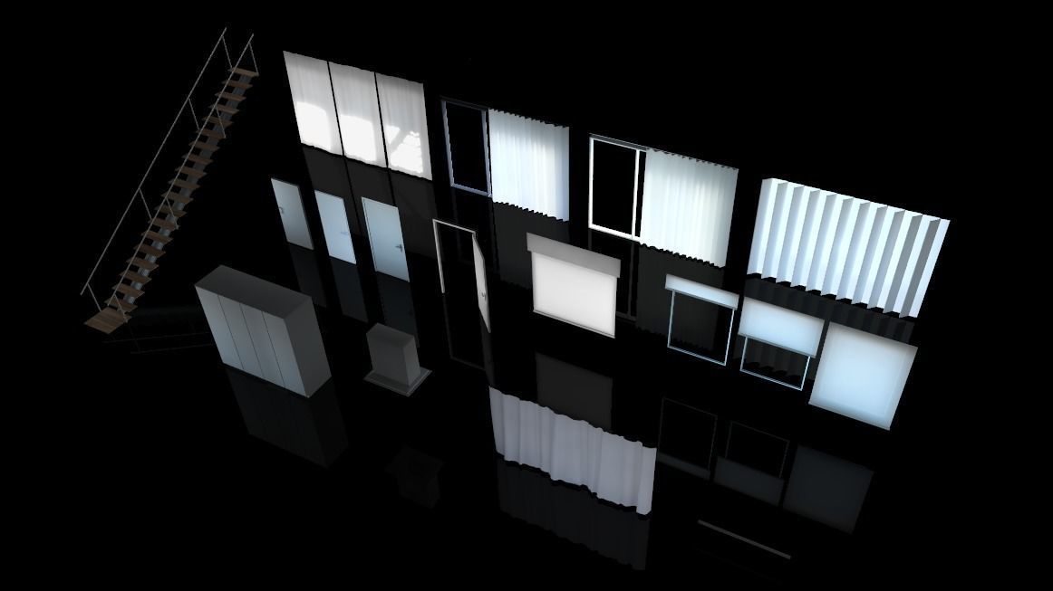 Modern loft full pack Low-poly 3D model_90