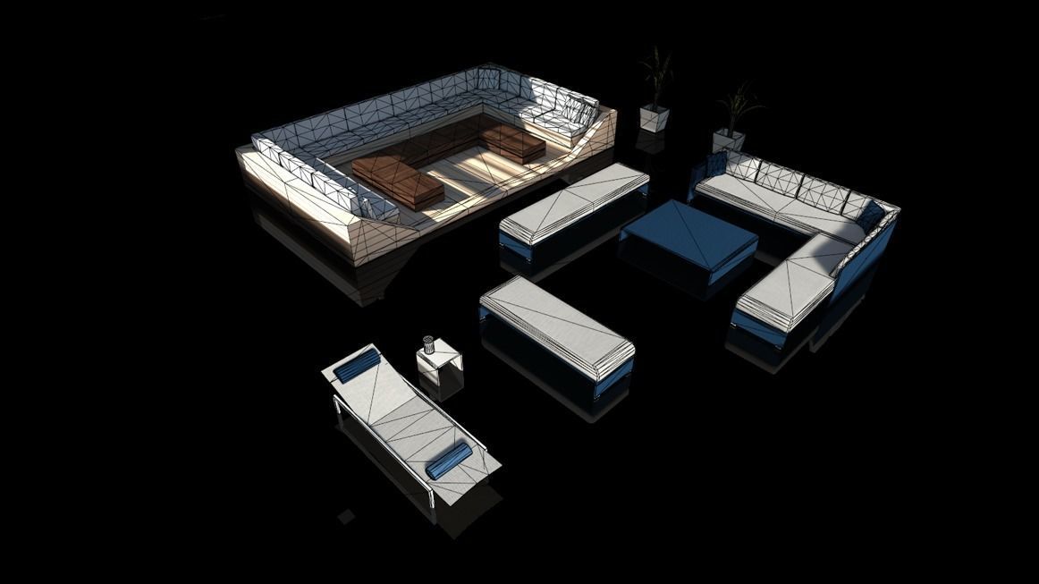 Modern loft full pack Low-poly 3D model_43