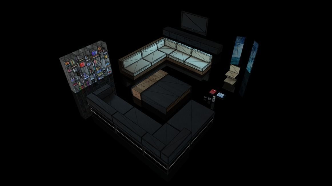 Modern loft full pack Low-poly 3D model_31