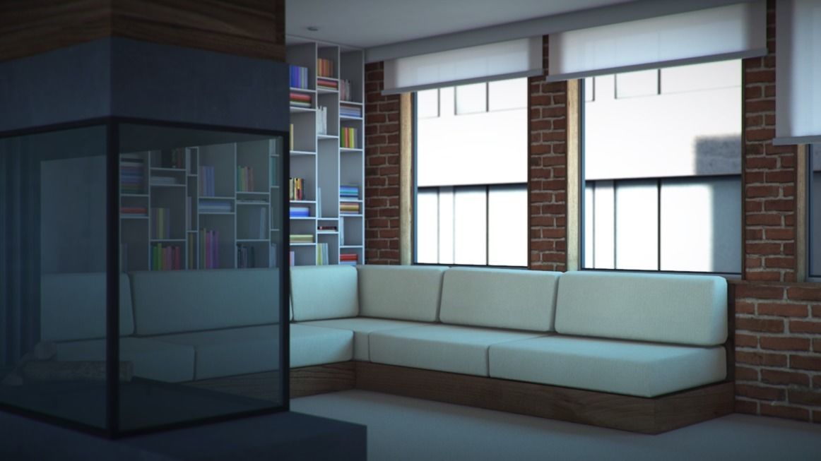 Modern loft full pack Low-poly 3D model_134