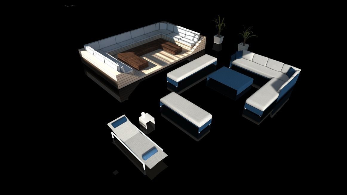 Modern loft full pack Low-poly 3D model_42