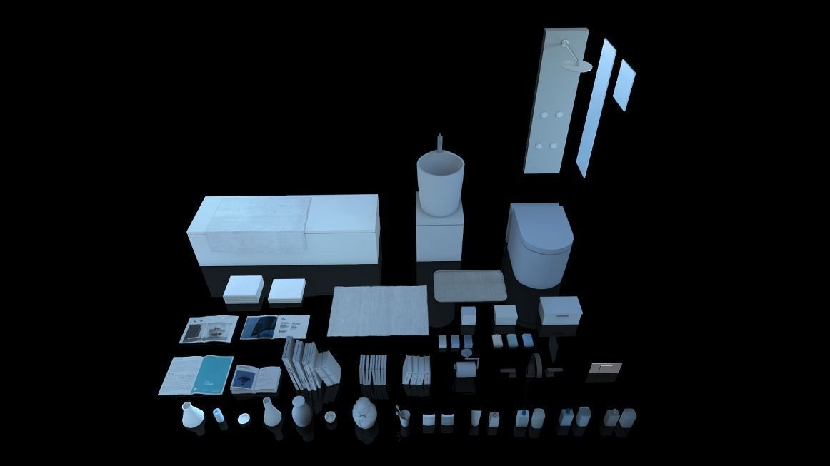 Modern loft full pack Low-poly 3D model_389