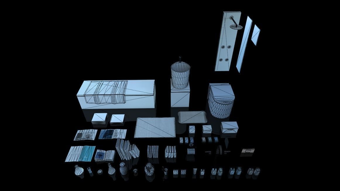Modern loft full pack Low-poly 3D model_390