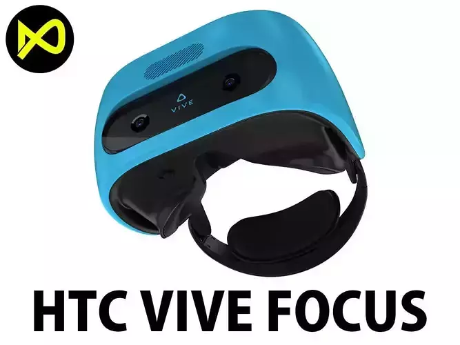 HTC Vive Focus Blue Headset 3D model HTC Vive Focus Blue Headset 3D model