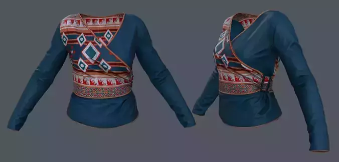 Female - Shirt - 1 Low-poly 3D model