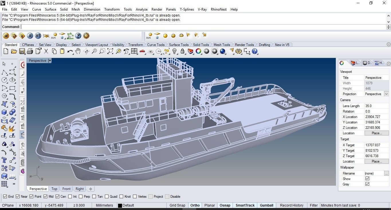 47m Anchor Handling Tug ship 3D model_10