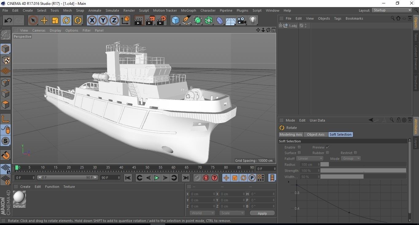 47m Anchor Handling Tug ship 3D model_12