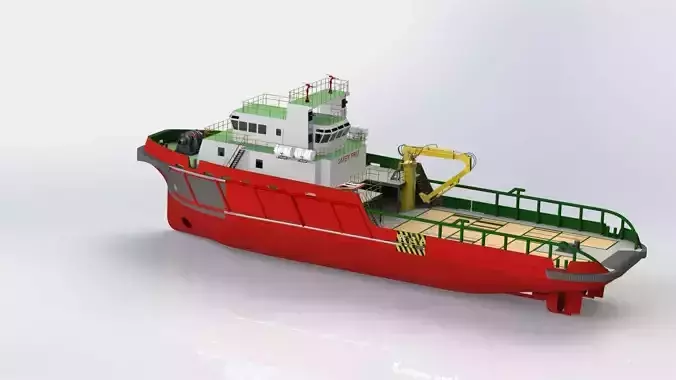 47m Anchor Handling Tug ship 3D model