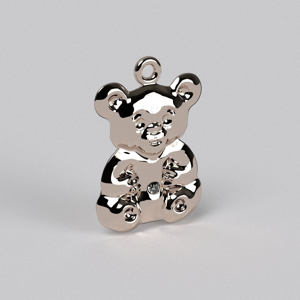 Bear pendat 3D print model_3