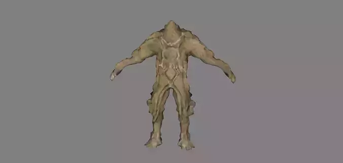 mostro umanoide2 low poly