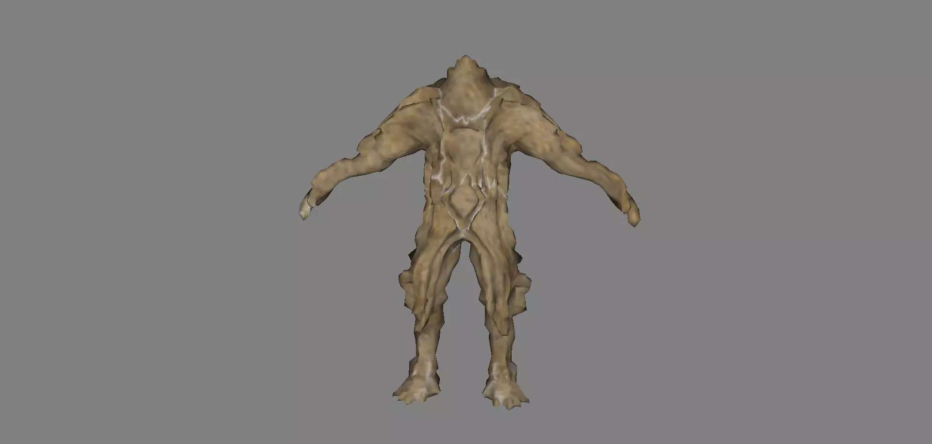 mostro umanoide2 low poly Low-poly 3D model_0