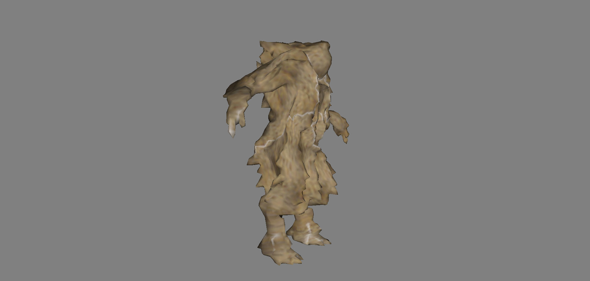 mostro umanoide2 low poly Low-poly 3D model_1