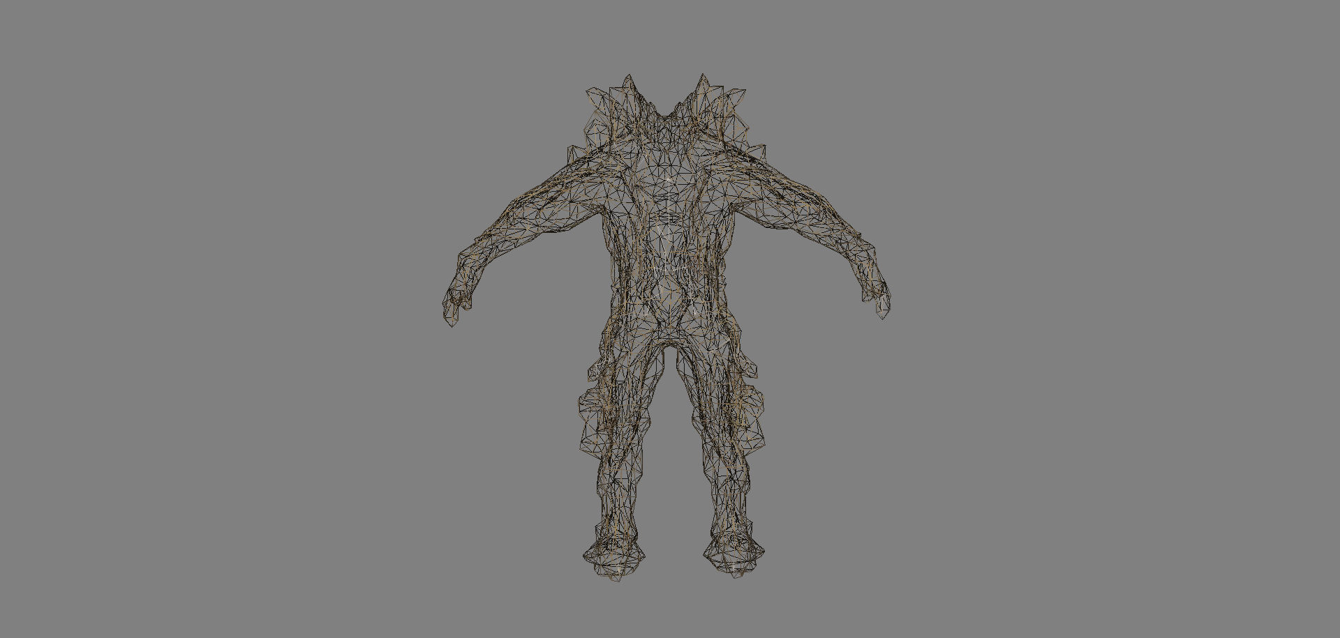 mostro umanoide2 low poly Low-poly 3D model_4