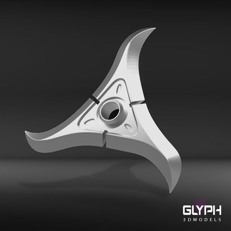 Genji sparrow shuriken 3D print model_1